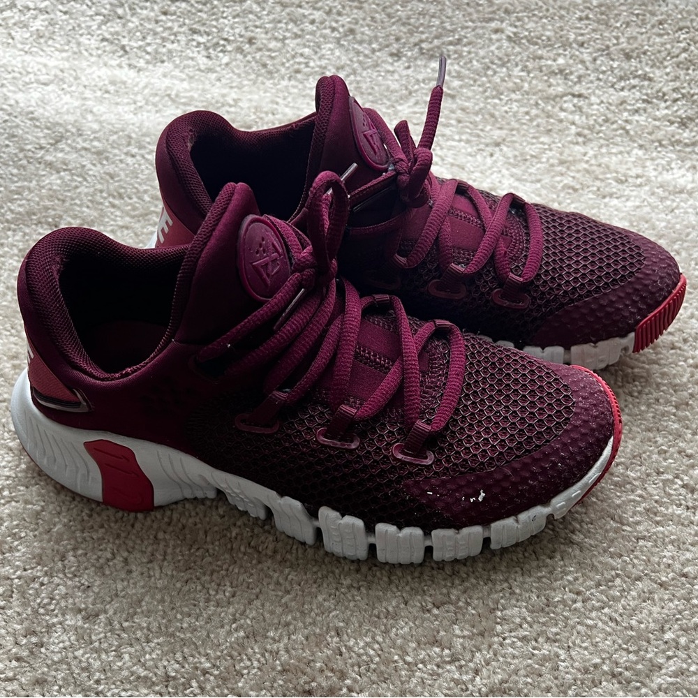 Nike Burgundy Metcon 4 Sneakers